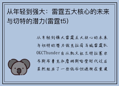 从年轻到强大：雷霆五大核心的未来与切特的潜力(雷霆t5)